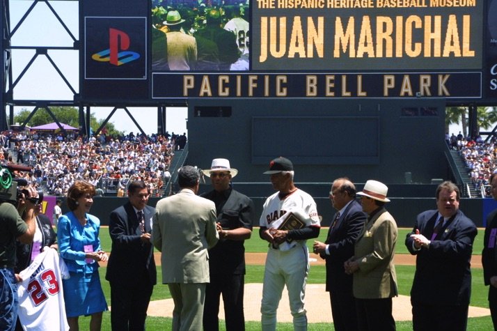 June 23, 2003 Induct Felipe Alou and Juan Marichal at Pacific Bell Park San Francisco, California.