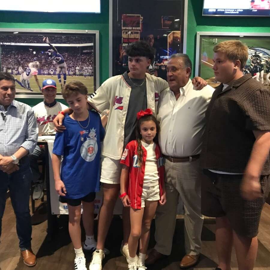 Tito Avila Founder President and CEO of the Hispanic Heritage Baseball Heritage Baseball Museum Hall of Fame at Duffy's South Miami Florida at the Induction of Bobby Maduro